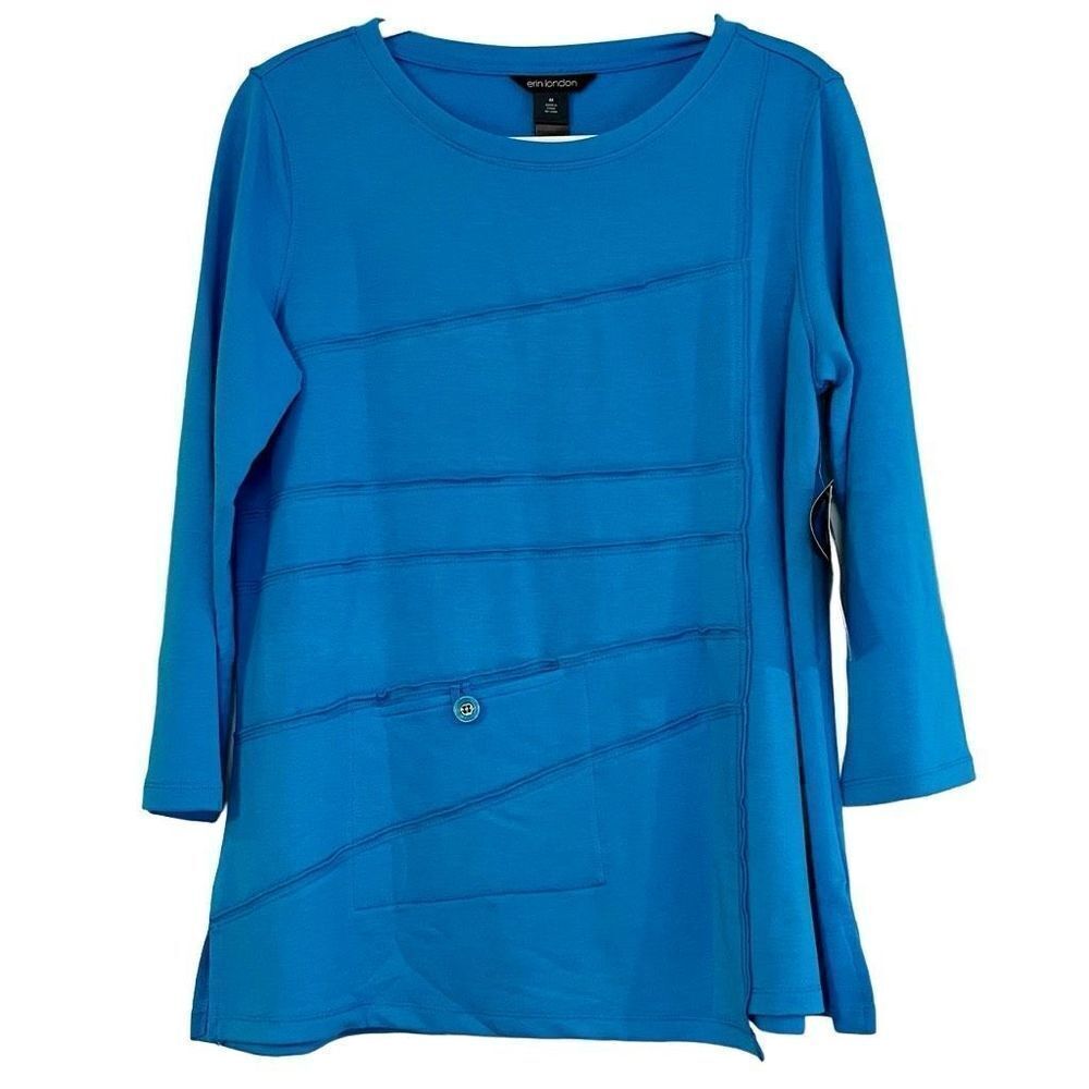 NWT Erin London Tiered Layered 3/4 Sleeve Blouse Medium
